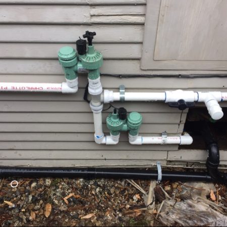 Plumbing from GWF system to irrigation